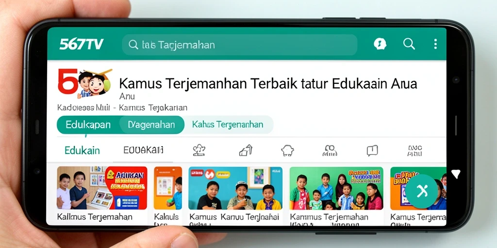 Antarmuka pengguna 567TV yang intuitif dan informatif.