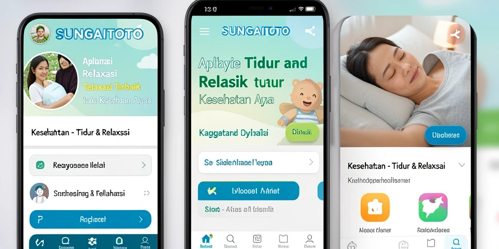 Antarmuka SUNGAITOTO yang intuitif untuk Tidur & Relaksasi.