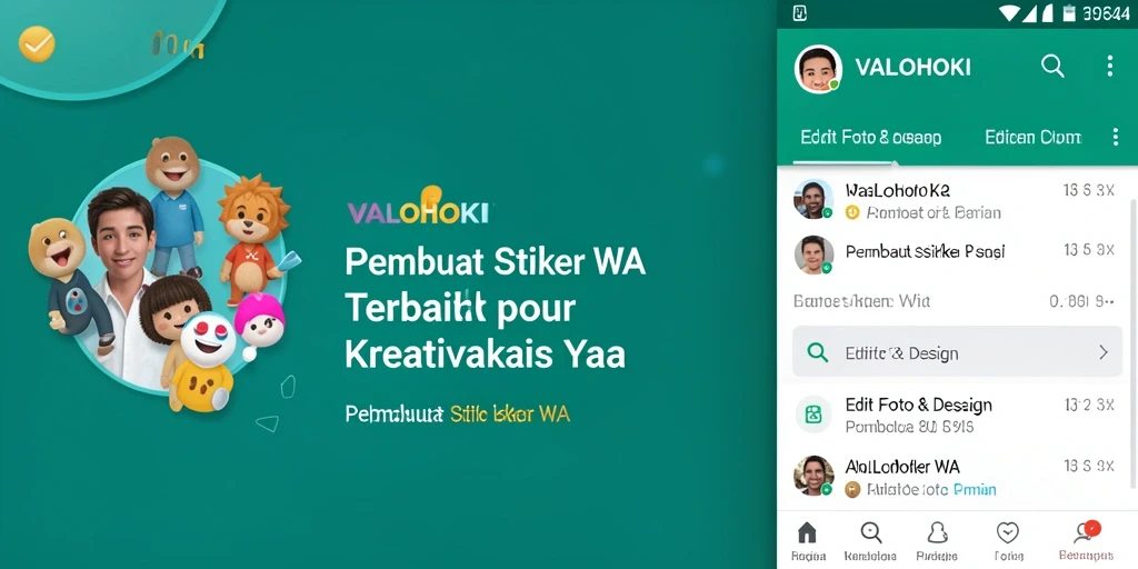 Antarmuka pengguna VALOHOKI saat membuat stiker kustom.